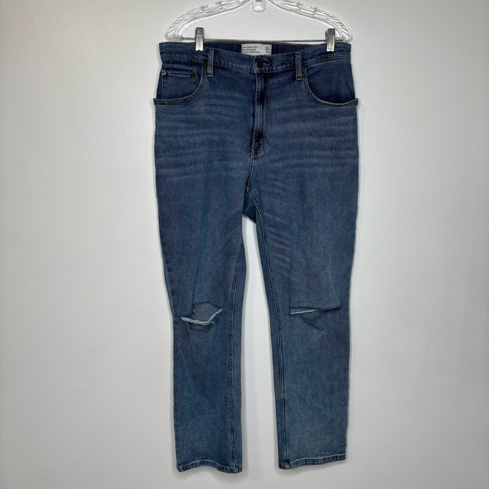 Abercrombie & Fitch A&F Curve Love 90’s Straight Ultra High Rise Jeans 32/14R
